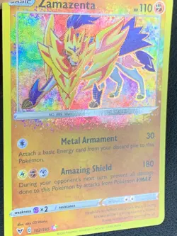 Zamazenta 102/185 Amazing Rare Holo Vivid Voltage Pokemon - Image 2