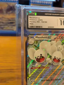 Pokemon TCG Paradox Rift Maushold ex Holo 155/182 CGC 10 Gem Mint - Image 2
