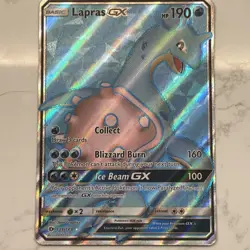 Pokemon TCG Lapras GX 139/149 Holo Ultra Rare Full Art Sun & Moon 2017 B- Cond. - Image 1