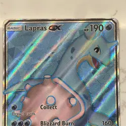 Pokemon TCG Lapras GX 139/149 Holo Ultra Rare Full Art Sun & Moon 2017 B- Cond. - Image 3