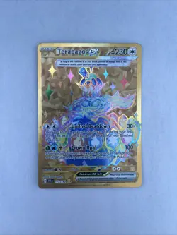 Terapagos ex 173/142 Sv07: Stellar Crown Gold Hyper Rare Holo Pokemon TCG NM - Image 1