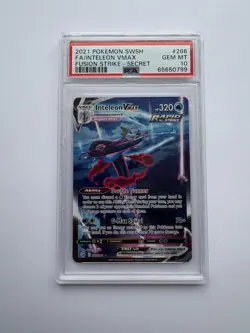 2021 Pokemon Inteleon VMAX Alt Art Fusion Strike 266/264 PSA 10 GEM MINT - Image 1