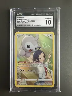 Pokemon 2022 Castform Lost Origin #TG11 Full Art CGC 10 - Image 3