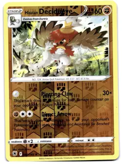 Hisuian Decidueye 082/189 Pokemon TCG Sword & Shield Astral Radiance Holo MINT - Image 1