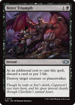 Bitter Triumph (REGULAR) x1 - MTG Tarkir: Dragonstorm Commander TDC #173 - Image 1