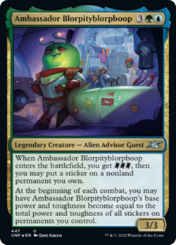 Ambassador Blorpityblorpboop (447 Galaxy) FOIL Unfinity NM CARD ABUGames - Image 1