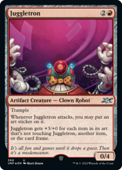 Juggletron (399 Galaxy) FOIL Unfinity NM Artifact Uncommon MAGIC CARD ABUGames - Image 1
