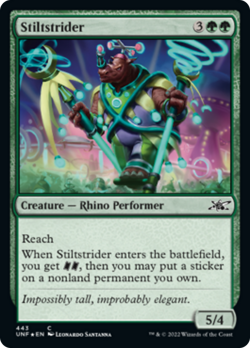 Stiltstrider (443 Galaxy) FOIL Unfinity NM Creature Common MAGIC CARD ABUGames - Image 1
