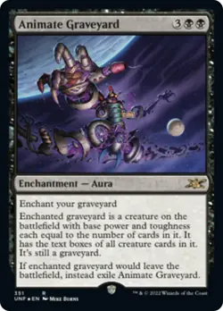 Animate Graveyard (351 Galaxy) FOIL Unfinity NM Enchantment Rare CARD ABUGames - Image 1