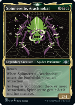 Spinnerette, Arachnobat (522 Showcase Galaxy) FOIL Unfinity NM CARD ABUGames - Image 1