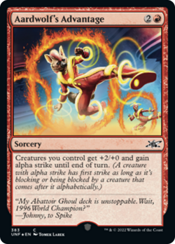 Aardwolf's Advantage (383 Galaxy) FOIL Unfinity NM Sorcery Common CARD ABUGames - Image 1