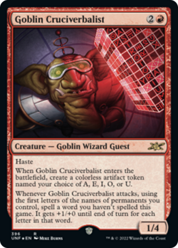 Goblin Cruciverbalist (396 Galaxy) FOIL Unfinity NM Creature Rare CARD ABUGames - Image 1