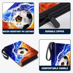 Soccer Card Binder 9 Pocket Fits 900 Cards, Trading Card Holder with 50 Remov... - Image 5