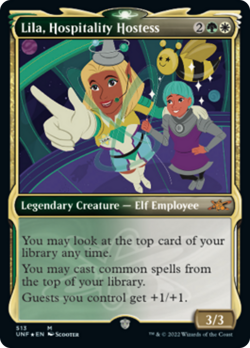 Lila, Hospitality Hostess (513 Showcase Galaxy) FOIL Unfinity NM CARD ABUGames - Image 1