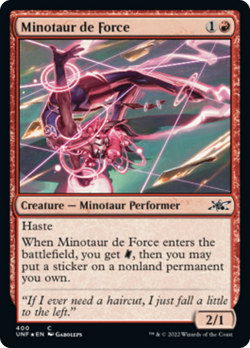 Minotaur de Force (400 Galaxy) FOIL Unfinity NM Creature Common CARD ABUGames - Image 1