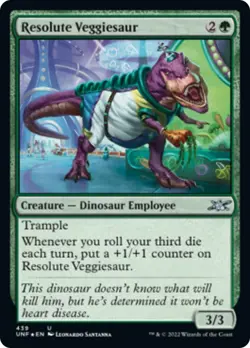Resolute Veggiesaur (439 Galaxy) FOIL Unfinity NM Uncommon CARD ABUGames - Image 1