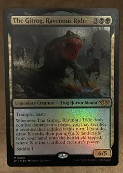 Foil* The Gitrog, Ravenous Ride - Outlaws of Thunder Junction - NM MTG - Image 1