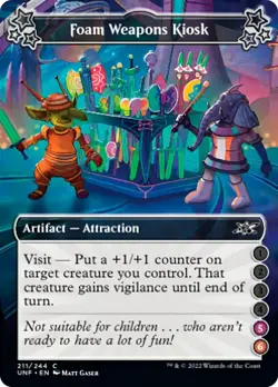 Foam Weapons Kiosk (5-6) FOIL Unfinity NM Artifact Common MAGIC CARD ABUGames - Image 1