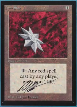 Iron Star Collectors' Edition NM Artifact Uncommon SIGNED CARD (402756) ABUGames - Image 1
