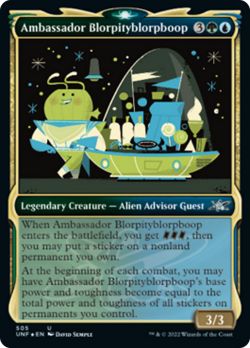 Ambassador Blorpityblorpboop (505 Showcase Galaxy) FOIL Unfinity NM ABUGames - Image 1