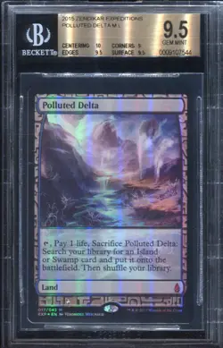 2015 MAGIC THE GATHERING EXPEDITIONS POLLUTED DELTA MASTERPIECE SERIES L BGS 9.5 - Image 1