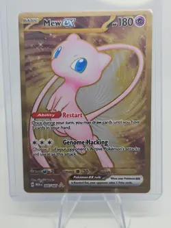 Pokemon Mew ex - 151 Gold Promo Metal Card Scarlet Violet 205/165 - English - Image 1