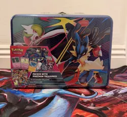 Pokemon TCG: Mega Evolution lunch box tin. 3 foil cards ,6 booster packs - Image 1