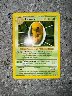 Pokemon TCG Cards SHADOWLESS Base Set Kakuna 33/102 Uncommon NM - Image 3