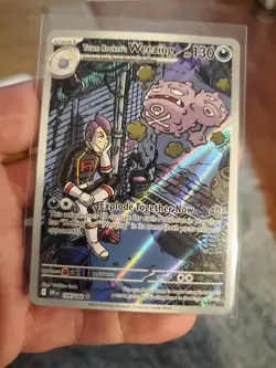 Team Rocket's Weezing 199/182 Illustration Rare Destined Rivals Pokemon NM - Image 1