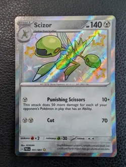 Scizor - 191/091 Paldean Fates (Pokemon) Shiny Holo Rare - Image 1