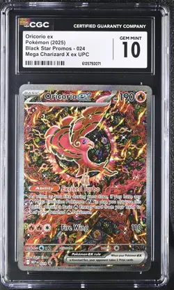 Pokemon Oricorio EX 024 Promo Mega Charizard EX UPC CGC 10 Gem Mint - Image 1