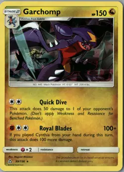 Garchomp Craacked Ice Holo Rare SM - Ultra Prism 99/156 NM Holo - Pokemon - Image 1