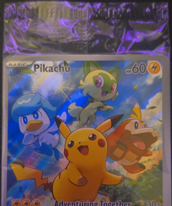 Pokemon TCG Pikachu 027 Sv Promo Holo Basic Scarlet & Violet (SEALED) - Image 1