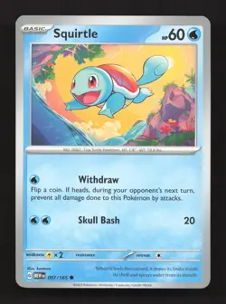 Squirtle 007/165 Common 151 Pokemon Near Mint - Image 1