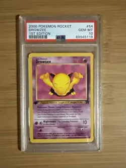 Drowzee 🔥 2000 Pokemon Rocket 54/82 🔥 1st Edition 🔥 PSA 10 Gem Mint - Image 1