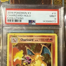 2016 Pokemon XY Evolutions #11 Charizard Holo PSA 9 MINT - Image 3