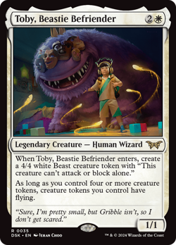 Toby, Beastie Befriender (REGULAR) x1 - MTG Duskmourn: House of Horror DSK #35 - Image 1