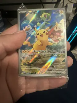 2xSEALED Pokemon Pikachu SVP 027 Scarlet & Violet Full Art Holo Black Star Promo - Image 1