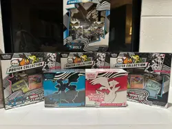 Pokemon Lot Black Bolt + White Flare (2 ETBs, 1 Binder, 3 Poster Collections) - Image 1