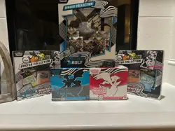 Pokemon Lot Black Bolt + White Flare (2 ETBs, 1 Binder, 3 Poster Collections) - Image 2