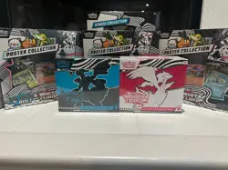 Pokemon Lot Black Bolt + White Flare (2 ETBs, 1 Binder, 3 Poster Collections) - Image 4