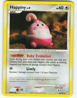 Happiny - 52/123 Mysterious Treasures - Pokemon TCG - 2007 - Image 1