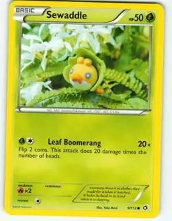 Sewaddle - 9/113 Legendary Treasures - Pokemon TCG - 2013 - Image 1