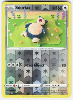 Snorlax 109/159 Rare Crown Zenith Pokemon Reverse Holo Lightly Played - Image 2