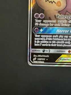 Pokemon TCG Gengar & Mimikyu GX Full Art 165/181 Team Up Ultra Rare Holo English - Image 5