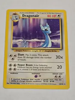 Dragonair Rare Pokemon Base Set 018/102 MP - Image 1