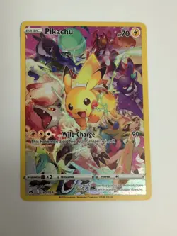 Pokemon TCG Crown Zenith Pikachu Secret Rare 160/159 Full Art Holo Sword Shield - Image 1