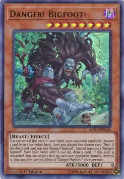 Danger! Bigfoot! - MP19-EN136 - Ultra Rare - 1st Edition - Lightly Played - 2019 - Image 1