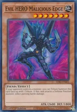 Evil HERO Malicious Edge - LDS3-EN022 - Common - 1st Edition - Lightly Played - - Image 1