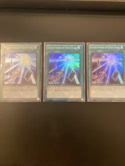 3x YUGIOH! Sacred Sword of Seven Stars LTGY-EN066 NM - Image 1